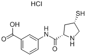 3-[(2S,4S)-4-Mercaptopyrrolidine-2-carboxamido]benzoic acid hydrochloride CAS#: 219909-83-8