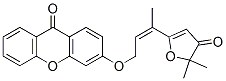 3-((3-(4,5-dihydro-5,5-dimethyl-4-oxo-2-furanyl)-2-butenyl)oxy)-9H-xanthen-9-one CAS#: 102275-60-5