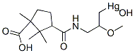 [3-[[(3-Carboxy-2,2,3-trimethylcyclopentyl)carbonyl]amino]-2-methoxypropyl]hydroxymercury(II) CAS#: 127-50-4