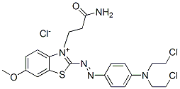 3-(3-amino-3-oxopropyl)-2-[[4-[bis(2-chloroethyl)amino]phenyl]azo]-6-methoxybenzothiazolium chloride CAS#: 12221-37-3