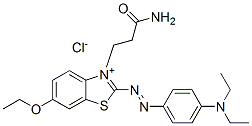 3-(3-amino-3-oxopropyl)-2-[[4-(diethylamino)phenyl]azo]-6-ethoxybenzothiazolium chloride CAS#: 12221-38-4