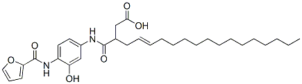 3-[[[4-[(2-furoyl)amino]-3-hydroxyphenyl]amino]carbonyl]nonadec-5-enoic acid CAS#: 29337-98-2