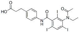 3-[4-[[3-(acetyl-ethyl-amino)-2,4,6-triiodo-benzoyl]amino]phenyl]propanoic acid CAS#: 22708-45-8