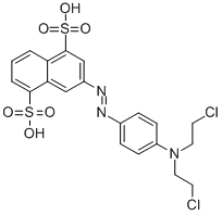 3-(4-Bis(beta-chloroethyl)aminophenylazo)-1,5-naphthalenedisulfonic ac id CAS#: 101931-20-8