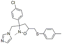 3-(4-Chlorophenyl)-3-((1H-imidazol-1-yl)methyl)-2-methyl-5-(((4-methylphenyl)thio) methyl) isoxazolidine CAS#: 113944-05-1