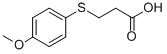 3-[(4-METHOXYPHENYL)THIO]PROPANOIC ACID CAS#: 13739-36-1