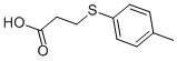 3-((4-METHYLPHENYL)THIO)PROPIONIC ACID CAS#: 13739-35-0