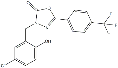 3-[(5-CHLORO-2-HYDROXYPHENYL)METHYL]-5-[4-(TRIFLUOROMETHYL)PHENYL]-1,3,4-OXADIAZOL-2(3H)-ONE CAS#: 202821-81-6