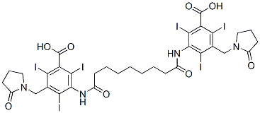 3-[8-[[3-carboxy-2,4,6-triiodo-5-[(2-oxopyrrolidin-1-yl)methyl]phenyl]carbamoyl]octanoylamino]-2,4,6-triiodo-5-[(2-oxopyrrolidin-1-yl)methyl]benzoic acid CAS#: 26090-50-6