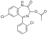 3-(Acetyloxy)-7-chloro-5-(2-chlorophenyl)-1,3-dihydro-2H-1,4-benzodiazepin-2-one CAS#: 2848-96-6