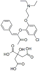 3-BUTEN-2-ONE, 3-(5-CHLORO-2-(2-(DIETHYLAMINO)ETHOXY)PHENOXY)-4-PHENYL -, CITRATE CAS#: 106064-11-3