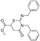 3-Benzyl-2-(benzylimino)tetrahydro-4-oxo-2H-1,3-thiazine-6-carboxylic acid methyl ester CAS#: 16238-44-1