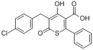 3-Chlorbenzyl-4-hydroxy-5-karboxy-6-phenyl-thia-alpha-pyron [German] CAS#: 19436-56-7