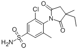 3-Chloro-4-(3-ethyl-3-methyl-2,5-dioxo-1-pyrrolidinyl)-5-methylbenzene-1-sulfonamide CAS#: 17100-96-8