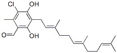 3-Chloro-4,6-dihydroxy-2-methyl-5-[(2E,6E)-3,7,11-trimethyl-2,6,10-dodecatrienyl]benzaldehyde CAS#: 22581-06-2