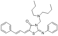3-((Dibutylamino)methyl)-5-cinnamylidene-2-(phenylimino)-4-thiazolidin one CAS#: 104123-86-6