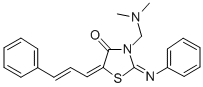 3-((Dimethylamino)methyl)-5-cinnamylidene-2-(phenylimino)-4-thiazolidi none CAS#: 104123-89-9