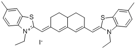 3-ETHYL-2-([7-([3-ETHYL-6-METHYL-1,3-BENZOTHIAZOL-2(3H)-YLIDENE]METHYL)-4,4A,5,6-TETRAHYDRO-2(3H)-NAPHTHALENYLIDENE]METHYL)-6-METHYL-1,3-BENZOTHIAZOL-3-IUM IODIDE CAS#: 20749-81-9