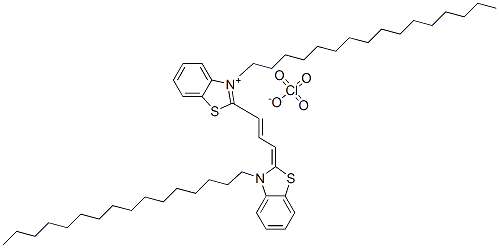 3-HEXADECYL-2-((E)-3-[3-HEXADECYL-1,3-BENZOTHIAZOL-2(3H)-YLIDENE]-1-PROPENYL)-1,3-BENZOTHIAZOL-3-IUM PERCHLORATE CAS#: 206129-44-4