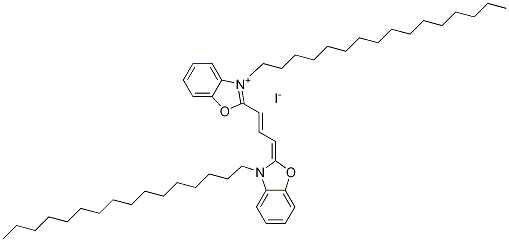 3-Hexadecyl-2-[3-(3-hexadecyl-2(3H)-benzoxazolylidene)-1-propenyl]benzoxazoliuM, Iodide CAS#: 102247-42-7