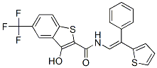 3-Hydroxy-N-[2-phenyl-2-(2-thienyl)ethenyl]-5-(trifluoromethyl)benzo[b]thiophene-2-carboxamide CAS#: 107008-29-7
