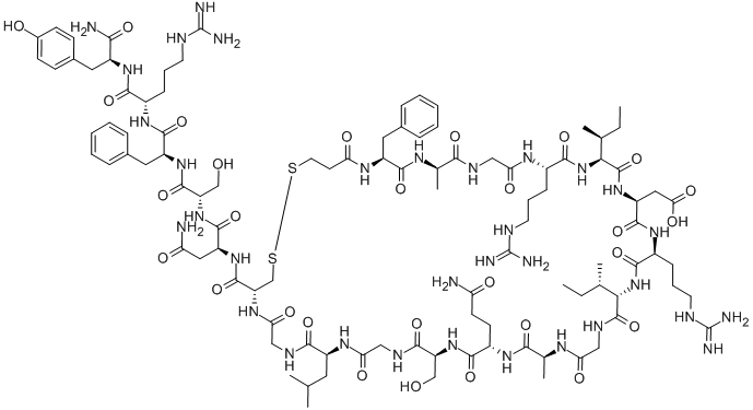 3-MERCAPTOPROPIONYL-PHE-D-ALA-GLY-ARG-ILE-ASP-ARG-ILE-GLY-ALA-GLN-SER-GLY-LEU-GLY-CYS-ASN-SER-PHE-ARG-TYR-NH2 CAS#: 110326-94-8