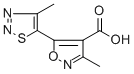 3-METHYL-5-(4-METHYL-1,2,3-THIADIAZOL-5-YL)ISOXAZOLE-4-CARBOXYLIC ACID CAS#: 263385-59-7