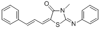 3-Methyl-5-cinnamylidene-2-(phenylimino)-4-thiazolidinone CAS#: 104123-91-3