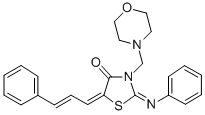 3-(Morpholinomethyl)-2-(phenylimino)-5-cinnamylidene-4-thiazolidinone CAS#: 104123-95-7