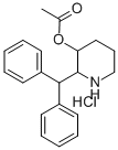3-Piperidinol, 2-(diphenylmethyl)-, acetate (ester), hydrochloride CAS#: 19974-78-8