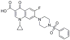 3-Quinolinecarboxylic acid, 1-cyclopropyl-6-fluoro-1,4-dihydro-4-oxo-7-[4-(phenylsulfonyl)-1-piperazinyl]- CAS#: 260560-51-8