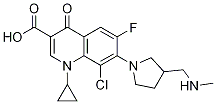 3-Quinolinecarboxylic acid, 8-chloro-1-cyclopropyl-6-fluoro-1,4-dihydro-7-[3-[(MethylaMino)Methyl]-1-pyrrolidinyl]-4-oxo- CAS#: 104455-87-0