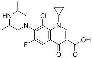 3-Quinolinecarboxylic acid, 8-chloro-1-cyclopropyl-7-(3,5-diMethyl-1-piperazinyl)-6-fluoro-1,4-dihydro-4-oxo- CAS#: 103481-72-7