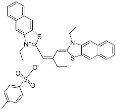 3-ethyl-2-[2-[(3-ethylnaphtho[2,3-d]thiazolin-2-ylidene)methyl]-1-butenyl]naphtho[2,3-d]thiazolium p-toluenesulphonate CAS#: 18420-56-9