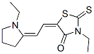 3-ethyl-5-[(1-ethylpyrrolidin-2-ylidene)ethylidene]-2-thioxothiazolidin-4-one CAS#: 23405-68-7