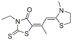 3-ethyl-5-[1-methyl-2-(3-methylthiazolidin-2-ylidene)ethylidene]rhodanine CAS#: 21025-18-3