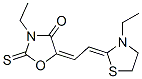 3-ethyl-5-[(3-ethylthiazolidin-2-ylidene)ethylidene]-2-thioxooxazolidin-4-one CAS#: 10505-41-6