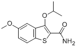 3-isopropoxy-5-methoxybenzo(b)thiophene-2-carboxamide CAS#: 104796-05-6