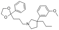 3-(m-Methoxyphenyl)-1-[3-(2-phenyl-1,3-dioxolan-2-yl)propyl]-3-propylpyrrolidine CAS#: 28142-65-6