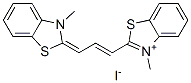3-methyl-2-[3-(3-methyl-3H-benzothiazol-2-ylidene)prop-1-enyl]benzothiazolium iodide CAS#: 1742-91-2