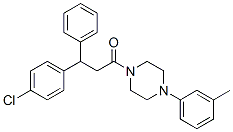 3-(p-Chlorophenyl)-3-phenyl-1-[4-(m-tolyl)-1-piperazinyl]-1-propanone CAS#: 23904-88-3