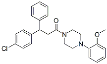 3-(p-Chlorophenyl)-3-phenyl-1-[4-(o-methoxyphenyl)-1-piperazinyl]-1-propanone CAS#: 23902-91-2