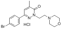 3(2H)-Pyridazinone, 6-(p-bromophenyl)-4-methyl-2-(2-morpholinoethyl)-,  hydrochloride CAS#: 29285-74-3