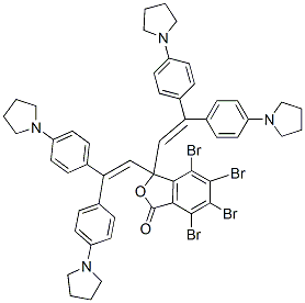 3,3-Bis[2,2-bis[4-(1-pyrrolidinyl)phenyl]vinyl]-4,5,6,7-tetrabromophthalide CAS#: 114315-44-5