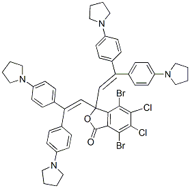 3,3-Bis[2,2-bis[4-(1-pyrrolidinyl)phenyl]vinyl]-4,7-dibromo-5,6-dichlorophthalide CAS#: 109358-24-9