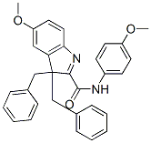 3,3-Dibenzyl-5-methoxy-N-(4-methoxyphenyl)-3H-indole-2-carboxamide CAS#: 22747-80-4