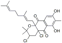 3,4a-Dichloro-10a-(3,7-dimethyl-2,6-octadienyl)-3,4,4a,10a-tetrahydro-6,8-dihydroxy-2,2,7-trimethyl-2H-naphtho[2,3-b]pyran-5,10-dione CAS#: 110200-29-8