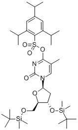 3',5'-BIS-O-(T-BUTYLDIMETHYLSILYL)-O4-(2,4,6-TRIISOPROPYL-PHENYLSULFONYL)THYMIDINE CAS#: 114021-22-6