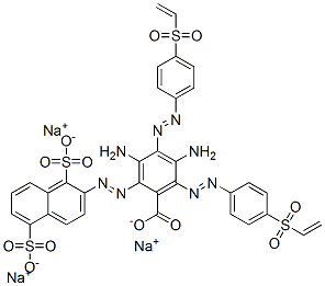 3,5-Diamino-2-[(1,5-disulfo-2-naphthalenyl)azo]-4,6-bis[[4-(ethenyl sulfonyl)phenyl]azo]-benzoic acid sodium salt CAS#: 247061-21-8
