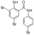 3,5-Dibromo-N-(4-bromophenyl)-2-mercaptobenzamide CAS#: 15686-78-9